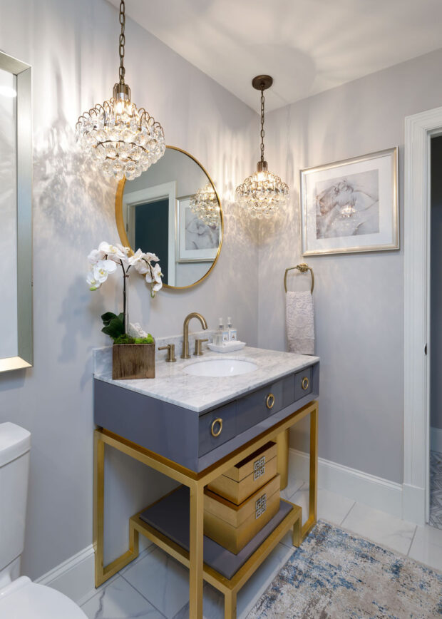 custom sink makeup area