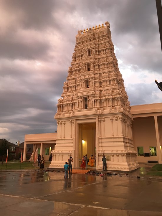 architecture of the Hanuman Temple at Sunset, Texas
