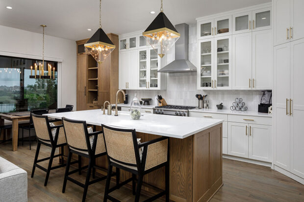 Small kitchen remodel project pastel color